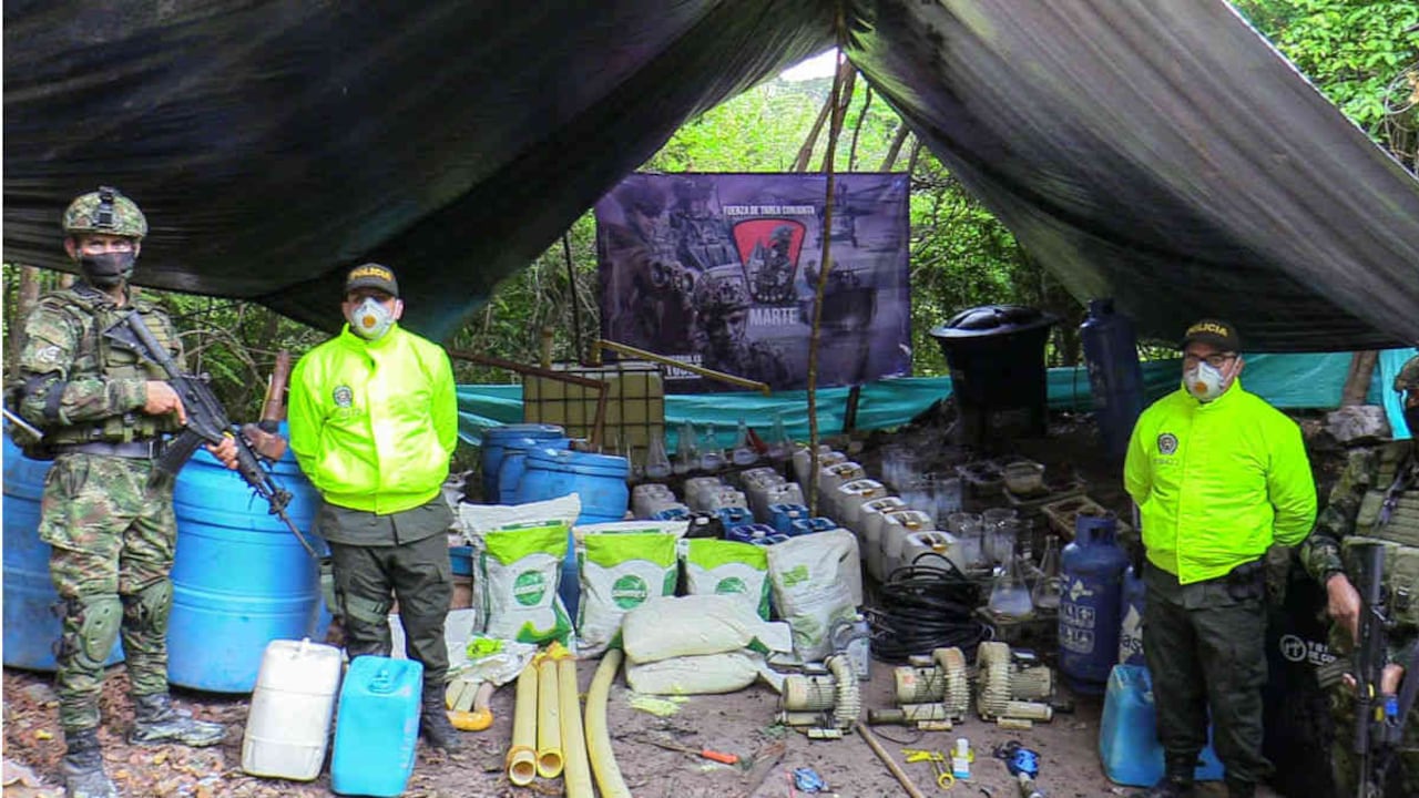 Hallan en Bolívar laboratorio de cocaína perteneciente al ELN/Foto: @COL_EJERCITO