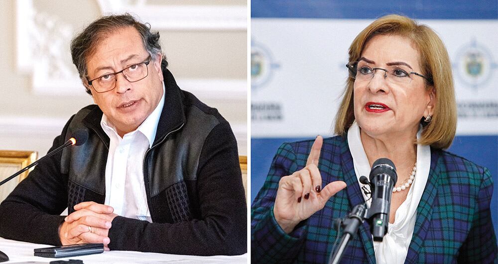    La procuradora Margarita Cabello le pidió a la fuerza pública proteger a los magistrados de la Corte Suprema, y el presidente Gustavo Petro la recriminó.
