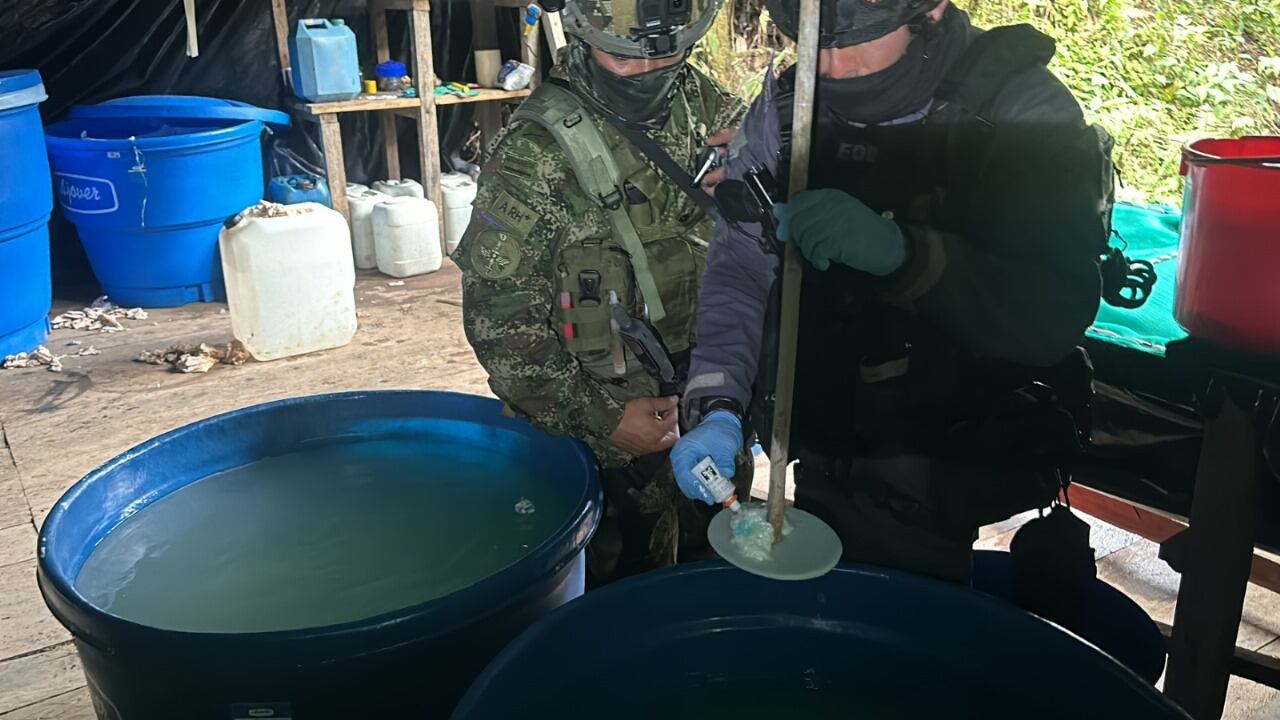 Desmantelan laboratorio de Cocaína en Cumbal, Nariño.