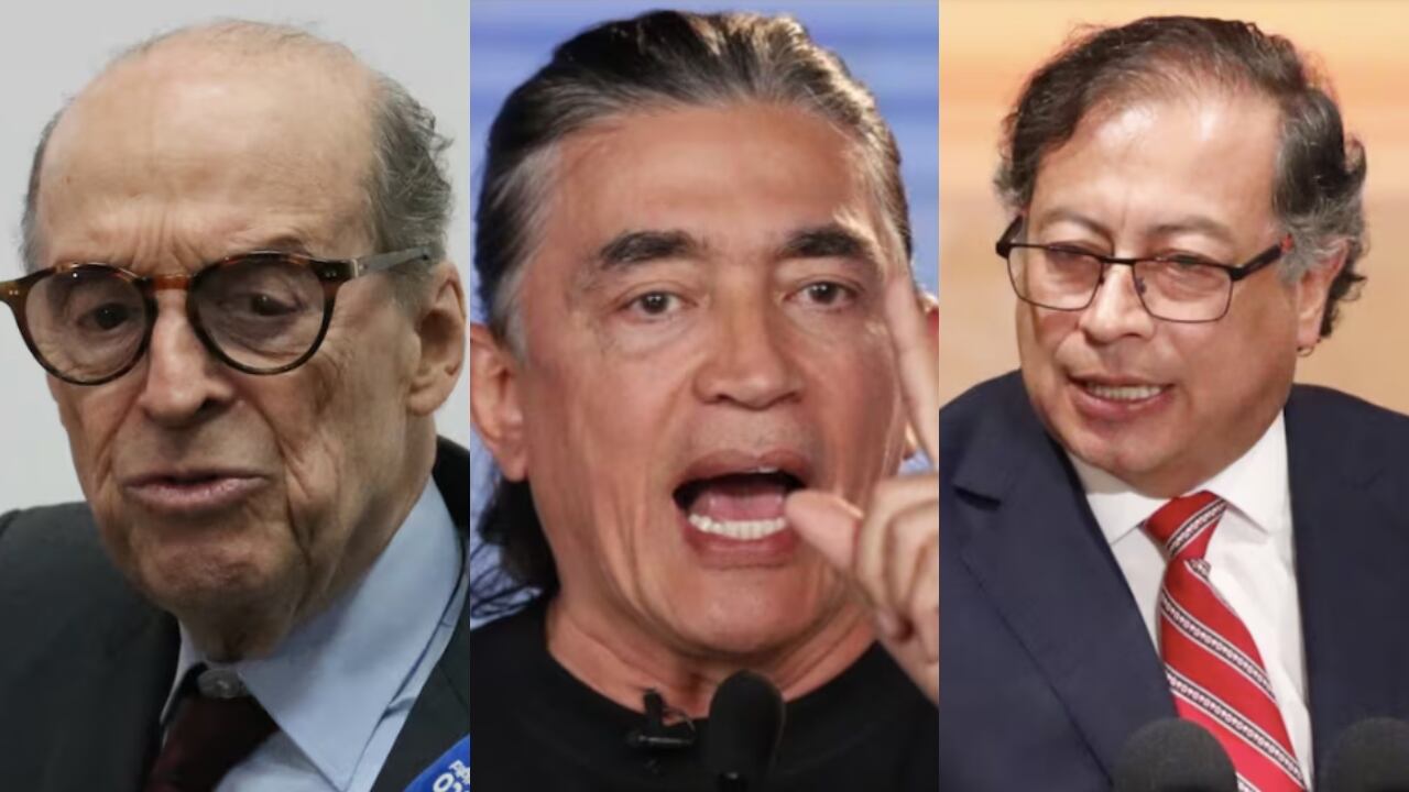 De izquierda a derecha: Álvaro Leyva, Gustavo Bolívar y Gustavo Petro.