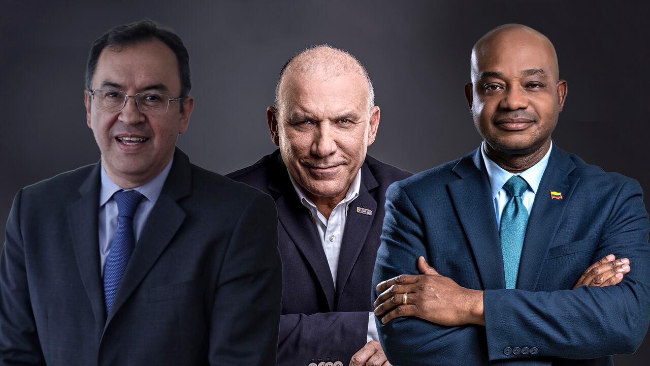 Alfonso Prada, embajador en Francia; Roy Barreras, embajador de Colombia en el Reino Unido; y Luis Gilberto Murillo, canciller de Colombia,