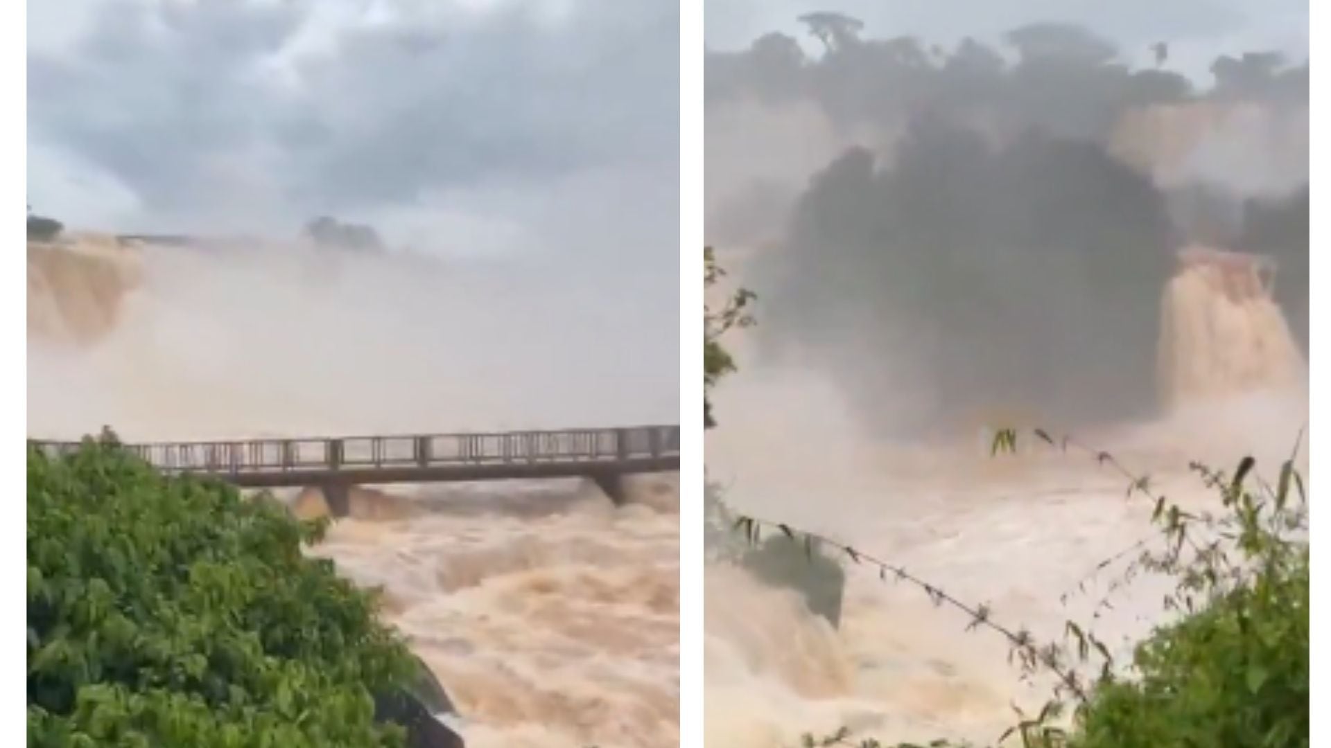 La fuerza del río Iguazú obligó a cerrar el parque argentino.