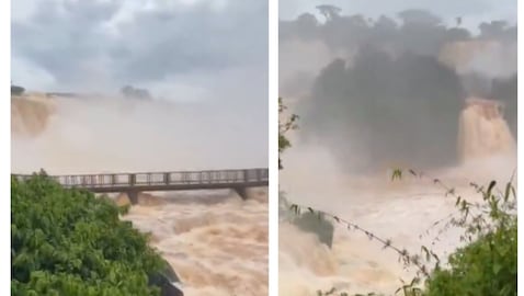 La fuerza del río Iguazú obligó a cerrar el parque argentino.