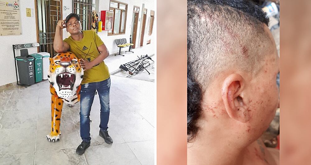   De izquierda a derecha, Jesús David Hurtado, quien apareció muerto en la carretera. Maicol Jeyson Hoyos afirma haber sido torturado; huyó a Medellín, donde presentó la denuncia. 