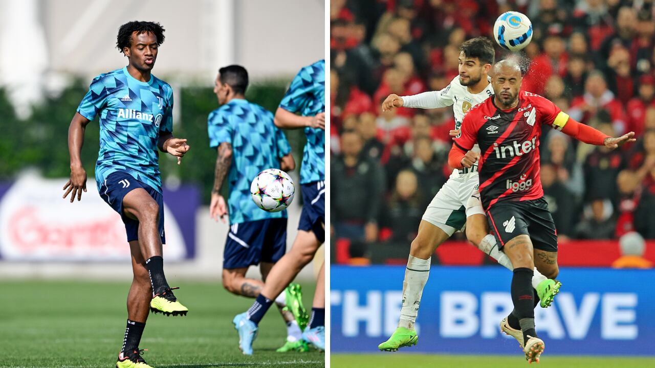 Juan Guillermo Cuadrado en Juventus y Nicolás Hernández en Paranaense, podrían tener acción.