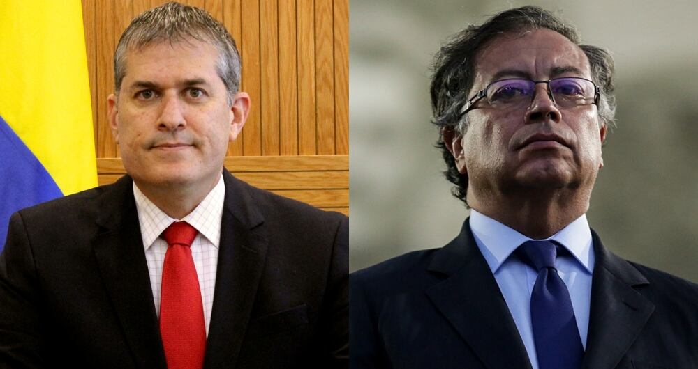 Gali Dagan, embajador de Israel en Colombia, y el presidente Gustavo Petro