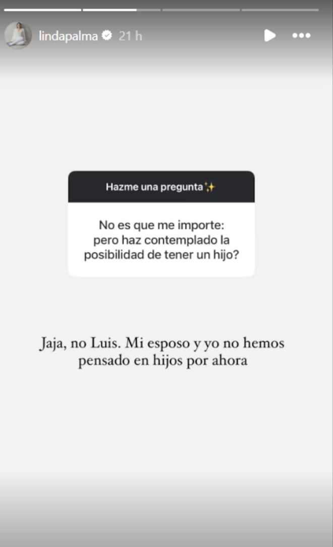Linda Palma reveló si tiene planes de ser mamá
