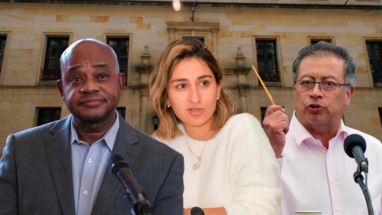 Luis Gilberto Murillo, Laura Sarabia y Gustavo Petro.