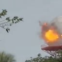 Video muestra el impacto de un drone en el municipio de Candelaria.
