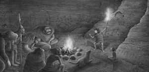 En ‘¡Ugh! Un relato del Pleistoceno’, uno de los libros destacados por la Lista Arcadia 2022, el ilustrador Rafael Yockteng y el escritor Jairo Buitrago ofrecen un viaje épico de nómadas prehistóricos lleno de gestas de supervivencia que, como la vida misma, tenían que narrarse.