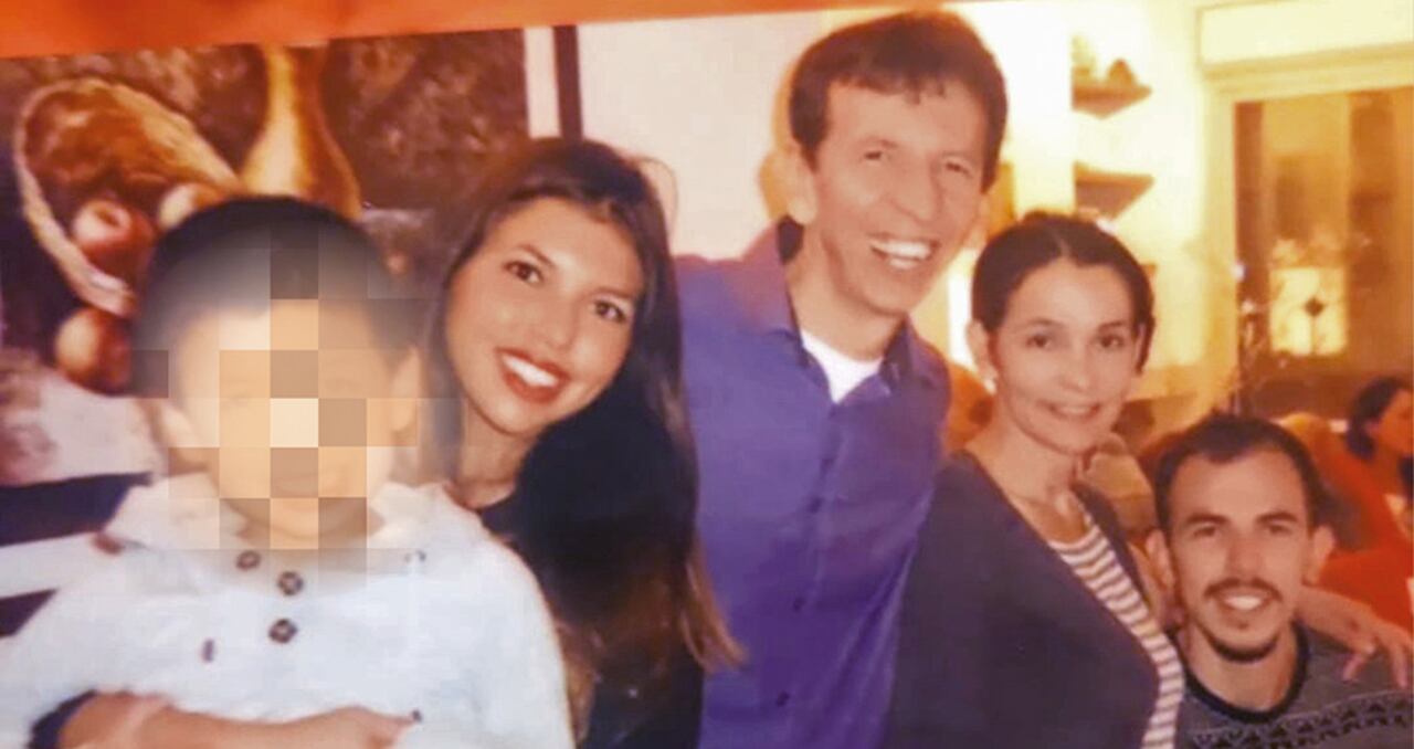 Arriba: Ivonne Rubio y su familia en medio de una celebración en Israel. Abajo: ella y Antonio Macías, su compañero sentimental desde hace cuatro años. Ambos eran colombianos.
