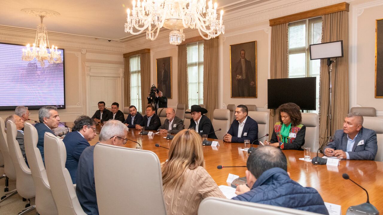 Reunión del presidente Gustavo Petro con gobernadores afines al Pacto Histórico en la Casa de Nariño.