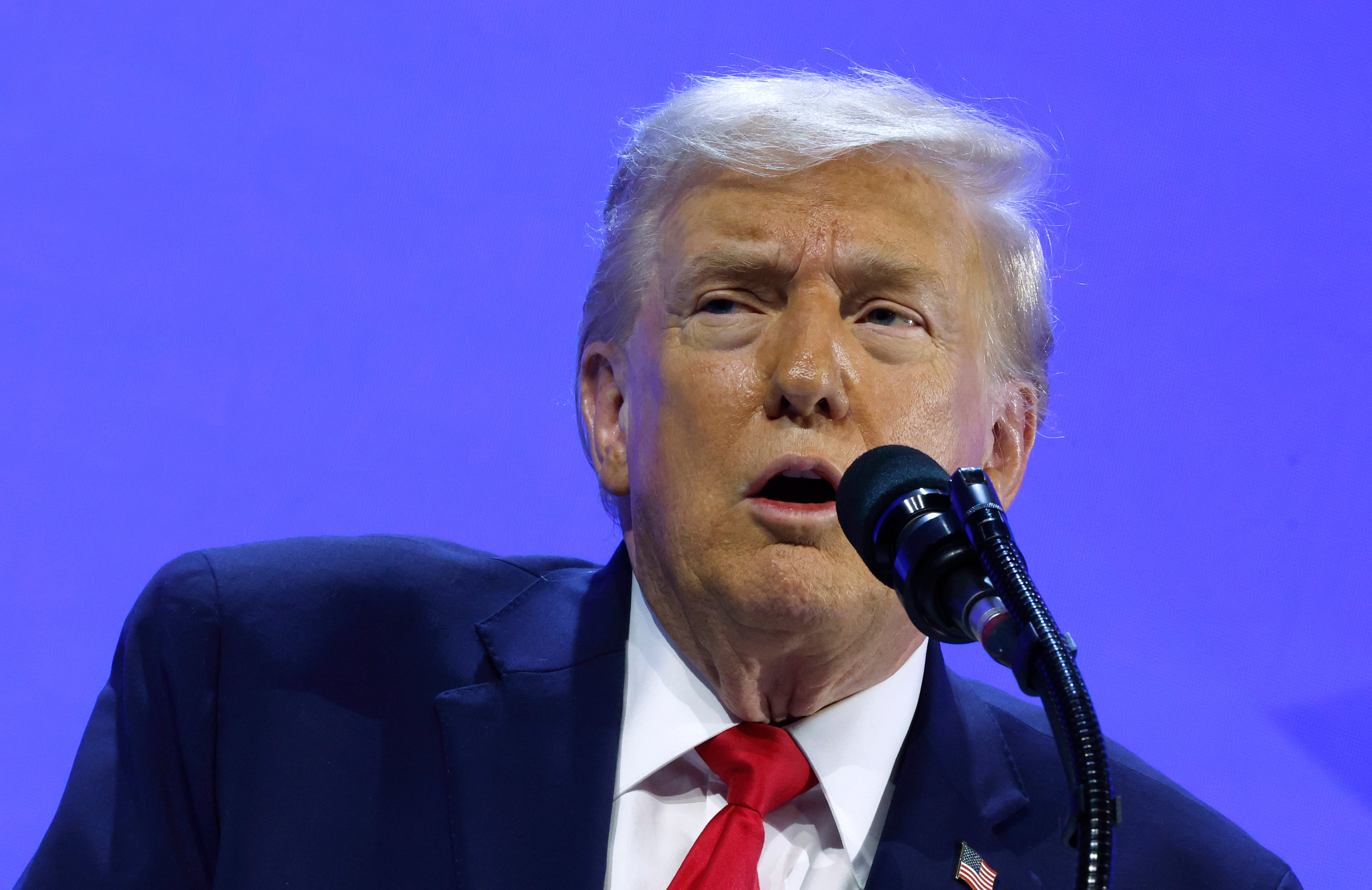 El presidente de Estados Unidos, Donald Trump, pronuncia un discurso en el Foro Económico Mundial (FEM) el 21 de enero de 2026 en Davos, Suiza.