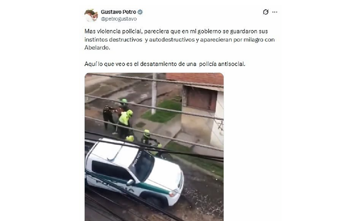 El trino que publicó Petro.