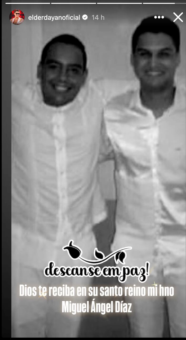 Élder Dayan se despidió de su hermano Miguel Ángel Díaz