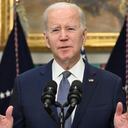 El presidente Joe Biden en plena alocución donde envió un mensaje de calma a los ciudadanos de su país