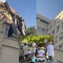 La infraestructura del Hospital Universitario del Valle presenta daños visibles tras el sismo registrado este lunes. En medio de la emergencia, pacientes fueron evacuados mientras organismos de socorro atendían la situación.