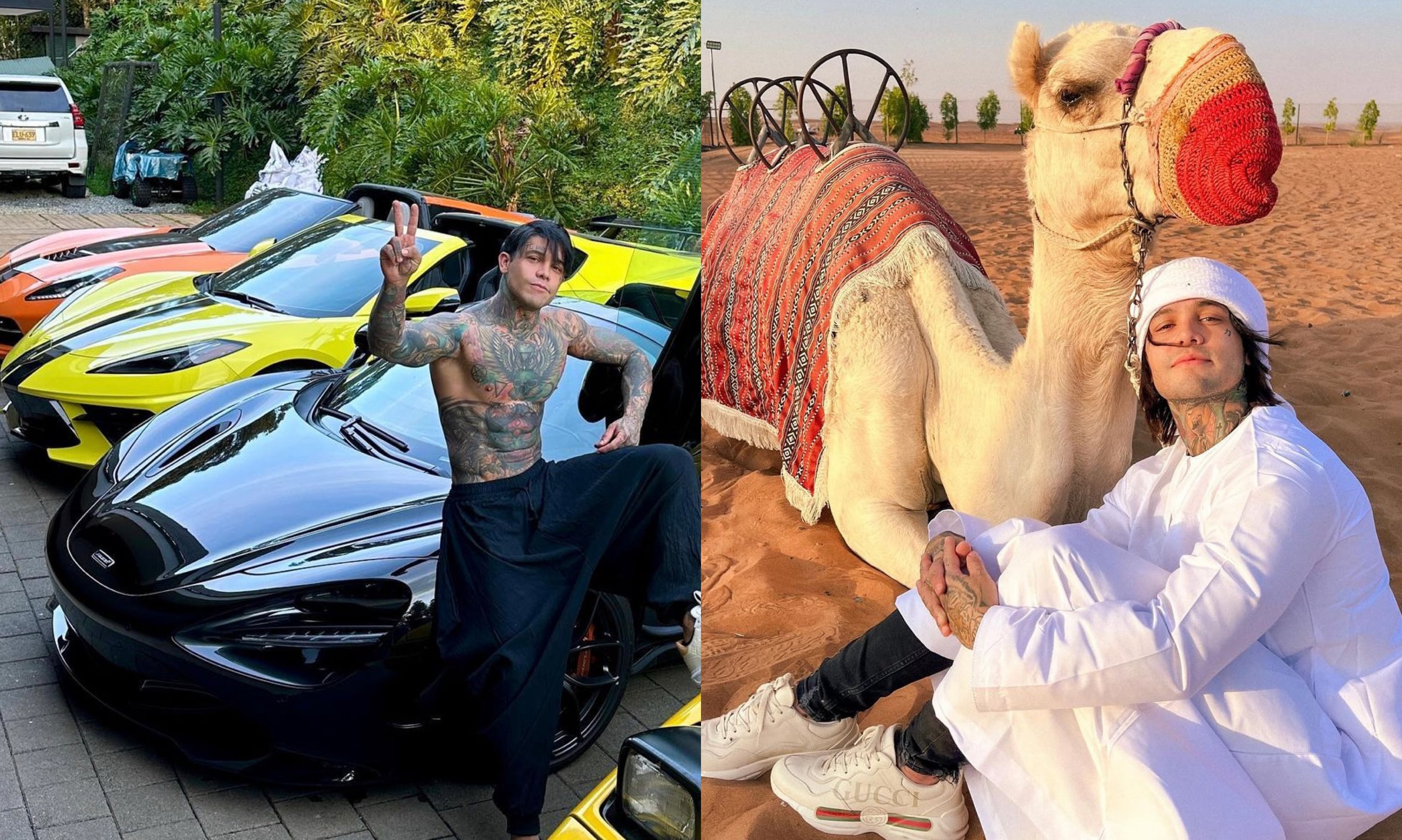 Yeferson Cossio es un influencer que, a través de sus redes sociales, comparte los lujos materiales que tiene en su vida.