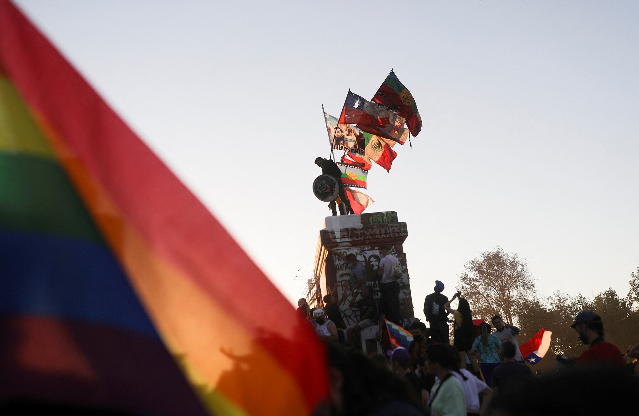 Celebración de Gabriel Boric por presidencia de Chile