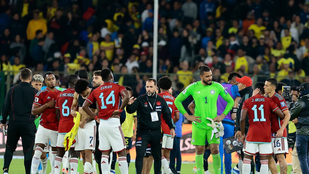 Selección Colombia luego del empate frente a Ecuador en Quito.