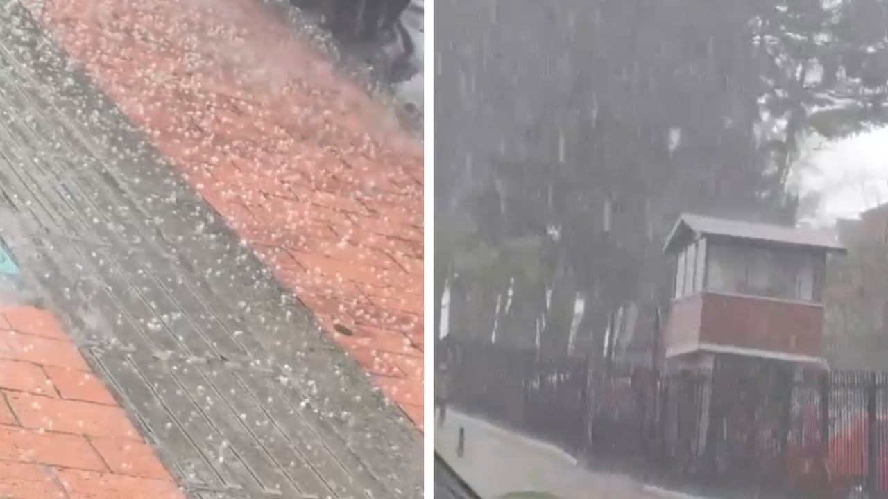 Registro de granizo en Bogotá en la tarde del martes 6 de octubre de 2026