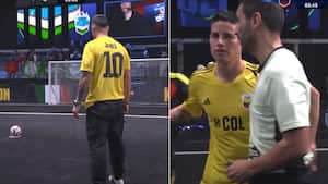 James Rodríguez cobró a la izquierda del portero