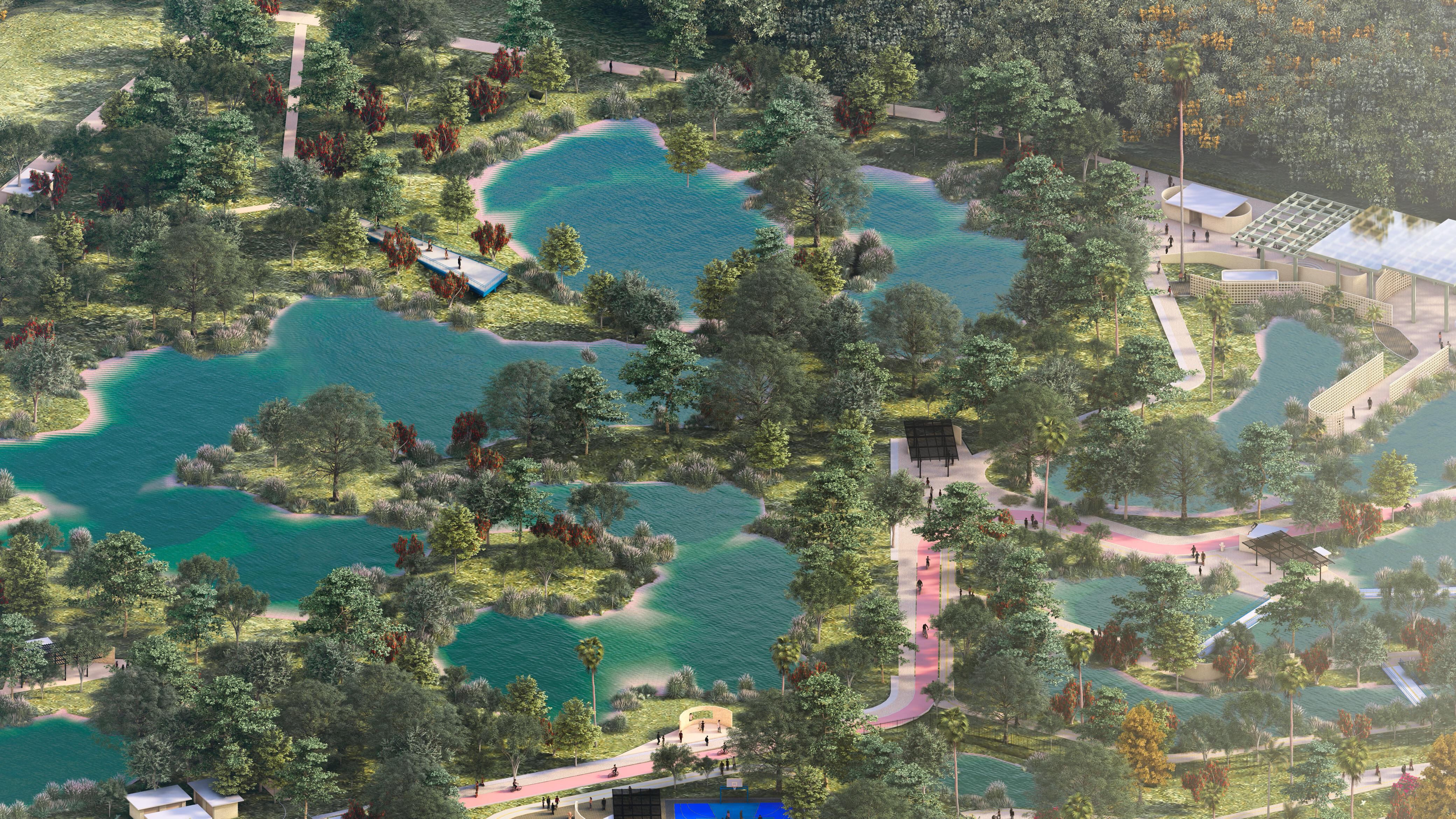 Maqueta oficial del Parque Botánico Las Lagunas.