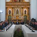 Delegados del Gobierno venezolano y de la oposición sostienen una reunión de proceso de negociación con representantes de Noruega en la sede de la Asamblea Nacional en Caracas, el 19 de febrero de 2024.