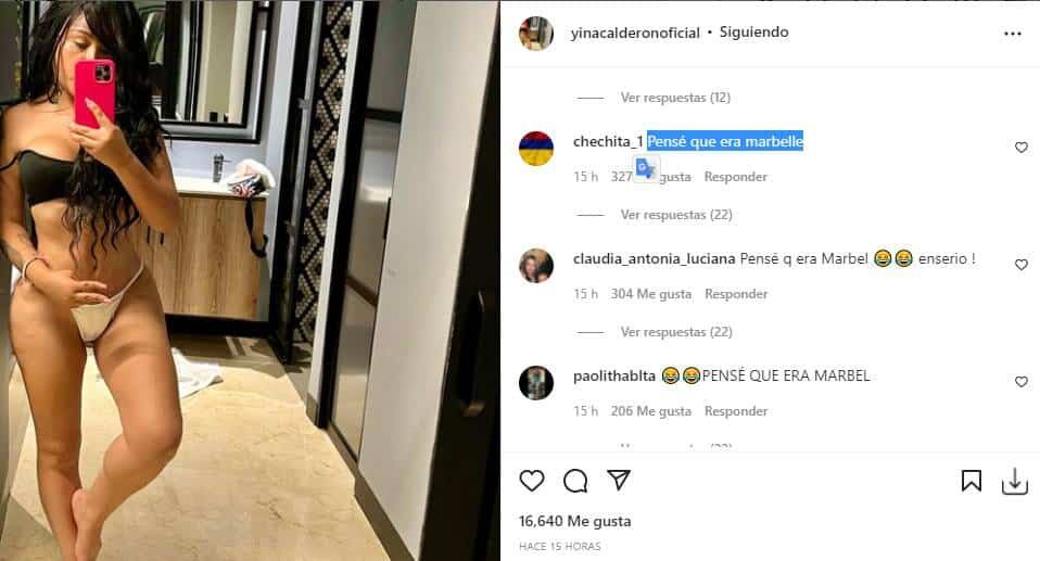 Foto: Captura Instagram Yina Calderón