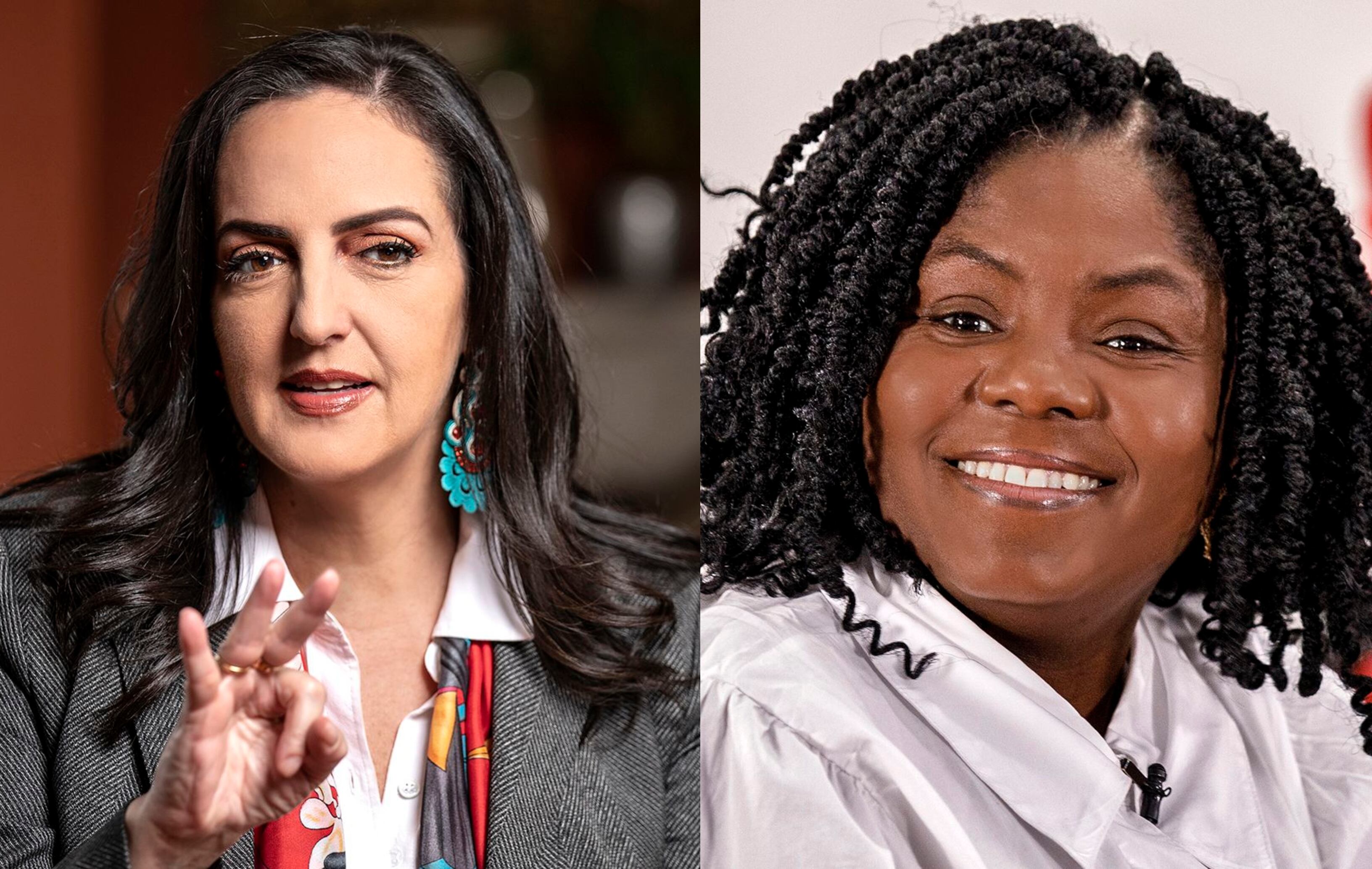 La senadora María Fernanda Cabal y la vicepresidenta Francia Márquez.