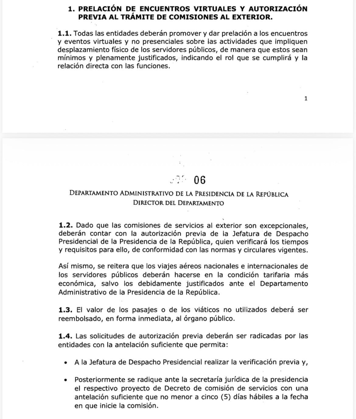 Circular de austeridad