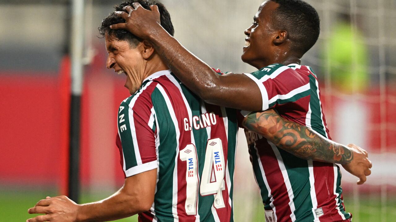 Jhon Arias y Germán Ezequiel Cano, figuras del Fluminense de Brasil.