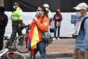 Protestas Maestros en la Plaza de Bolívar