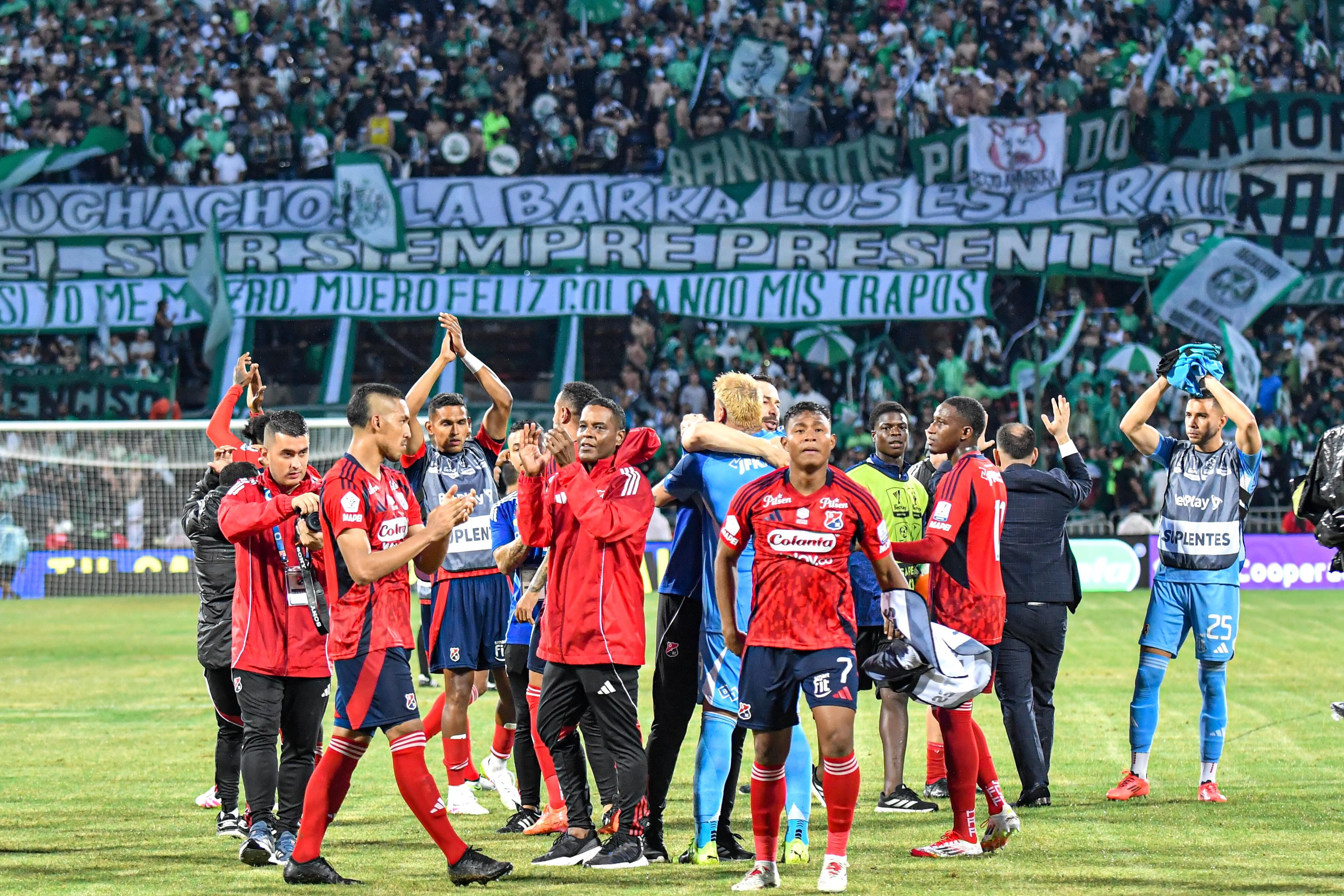 Independiente Medellín celebró el empate contra Nacional en el clásico