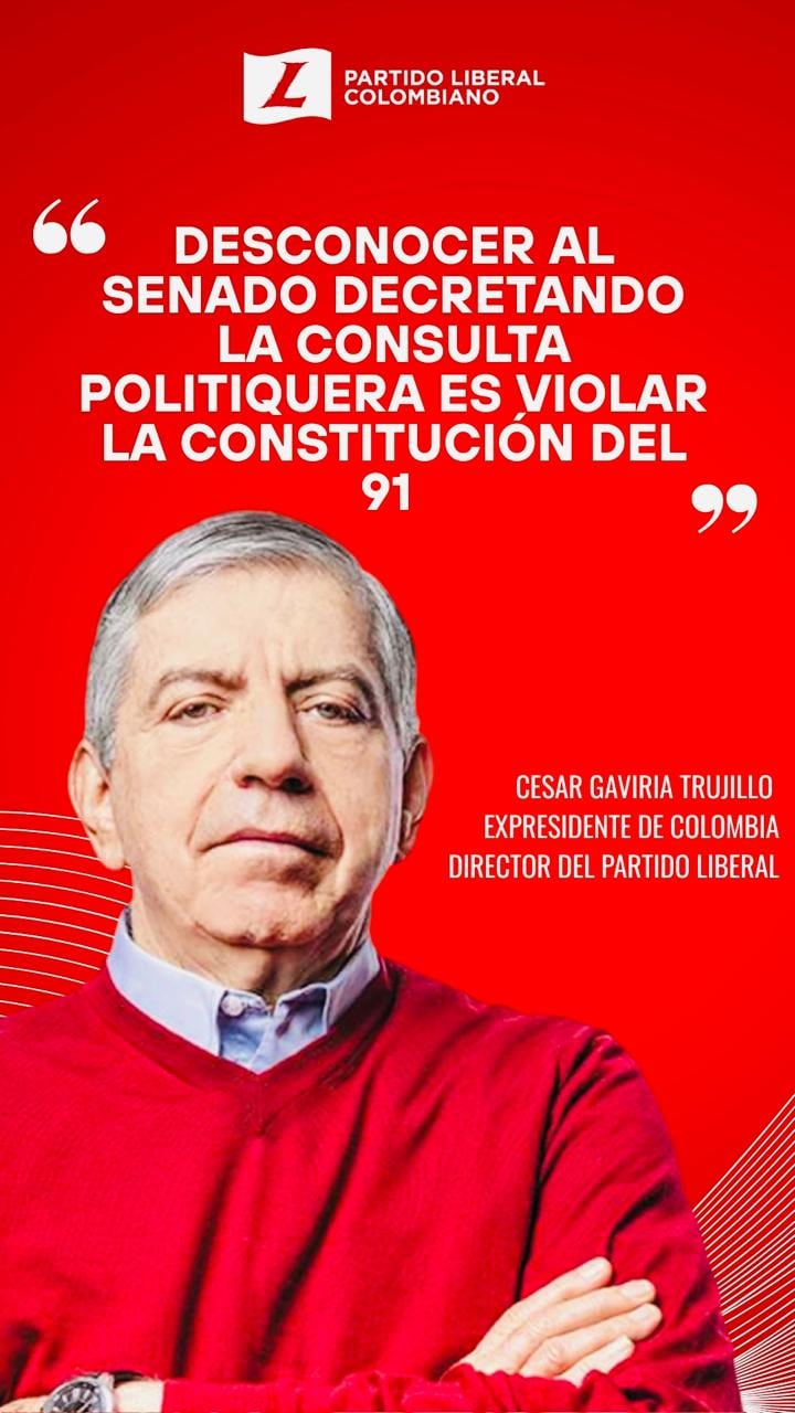 César Gaviria es el presidente del Partido Liberal.