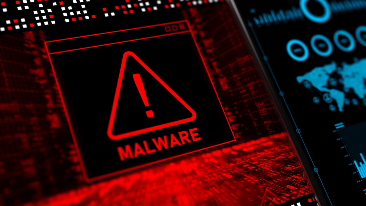 Pantalla de advertencia de malware