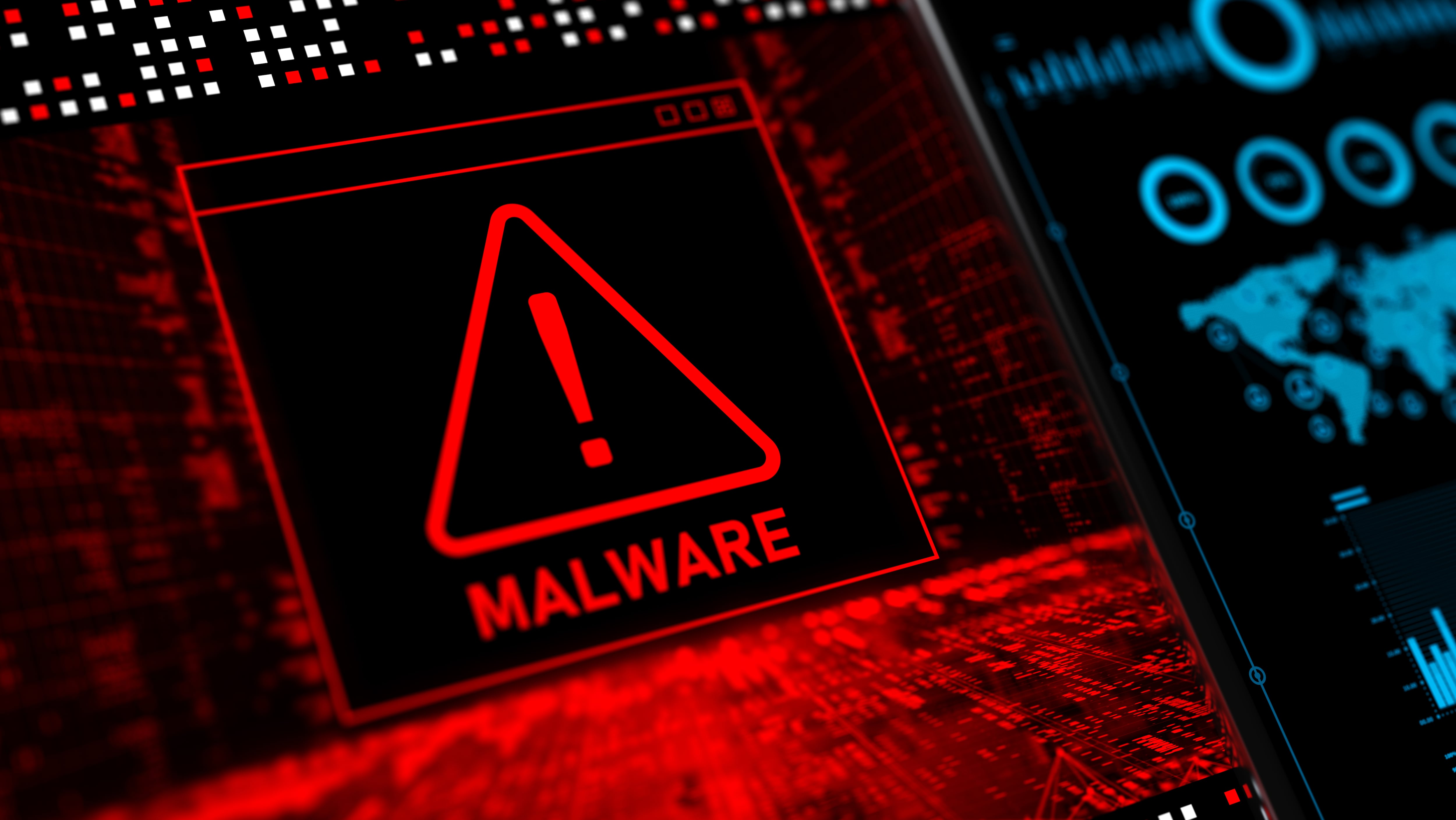 Pantalla de advertencia de malware