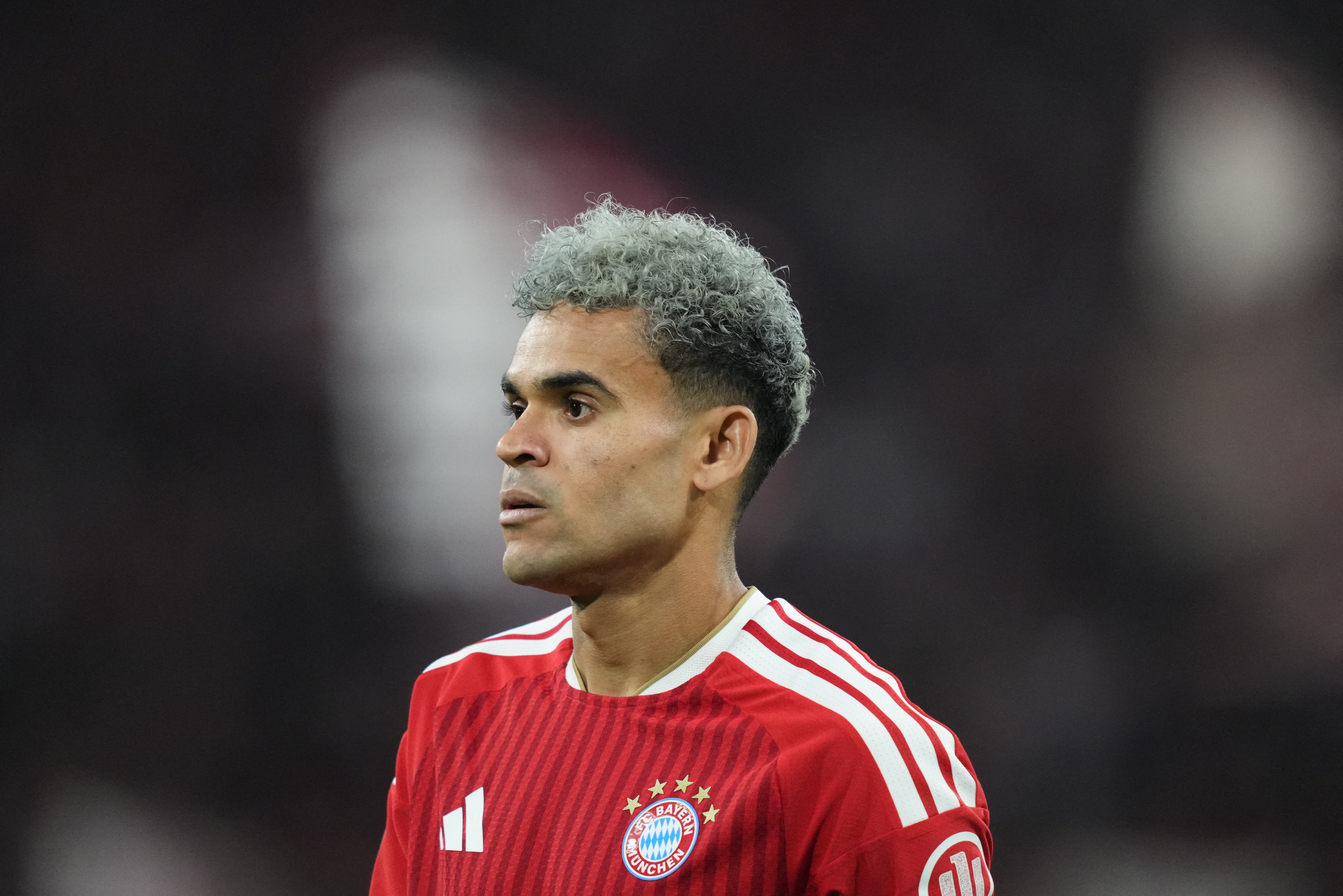 Luis Diaz during the champions league game between Bayern Munich and FK Bodo/Glimt at Allianz Arena on September 10, 2026 in Munich, Germany. (Photo by Ulrik Pedersen/NurPhoto) (Photo by Ulrik Pedersen / NurPhoto via AFP)