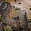 Reconstrucción del megaterio cuyo cráneo fue descubierto en Argentina - MUSEO MUNICIPAL "PUNTA HERMENGO" DE GENERAL ALVARA