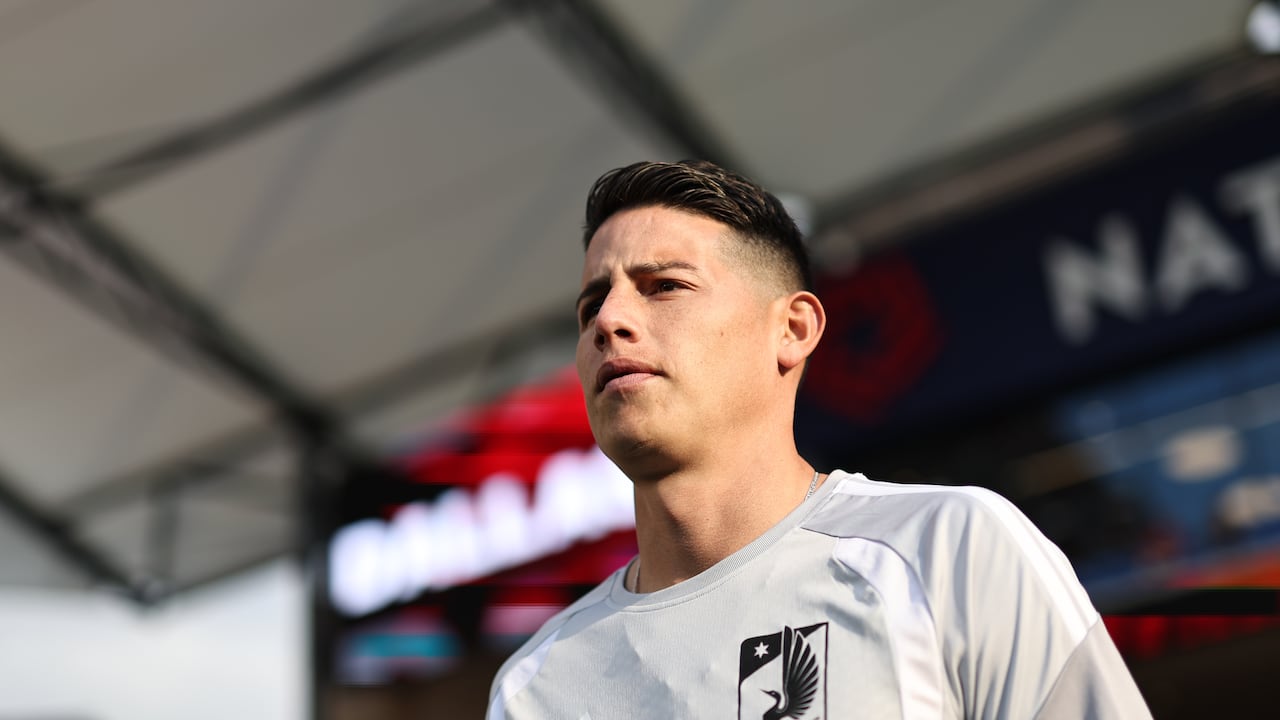 James Rodríguez en la previa al partido contra el Dallas.