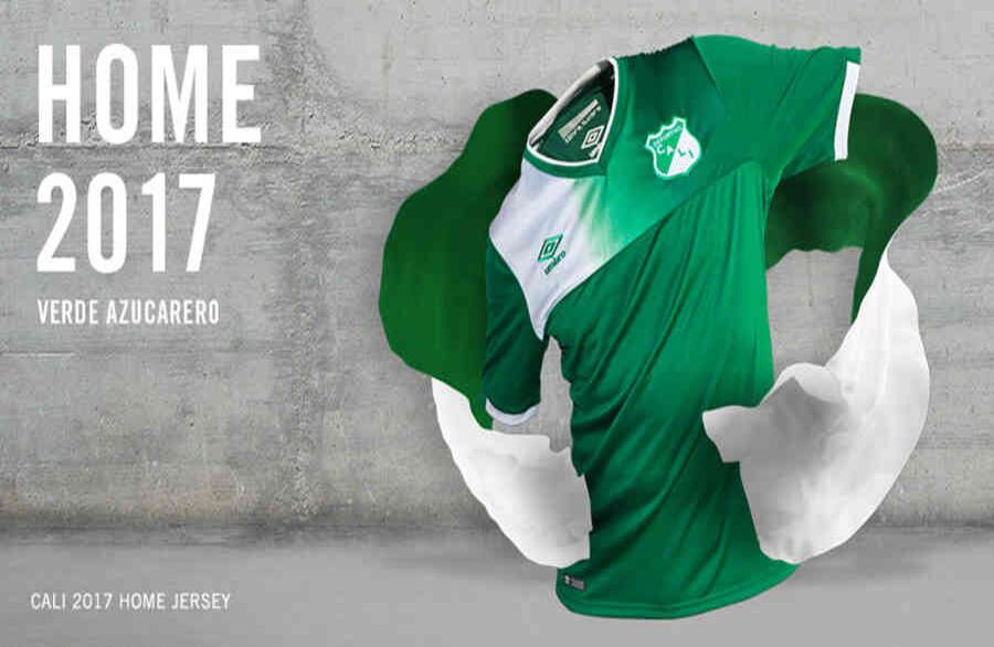 Deportivo Cali. El club azucarero presenta una combinación albiverde 