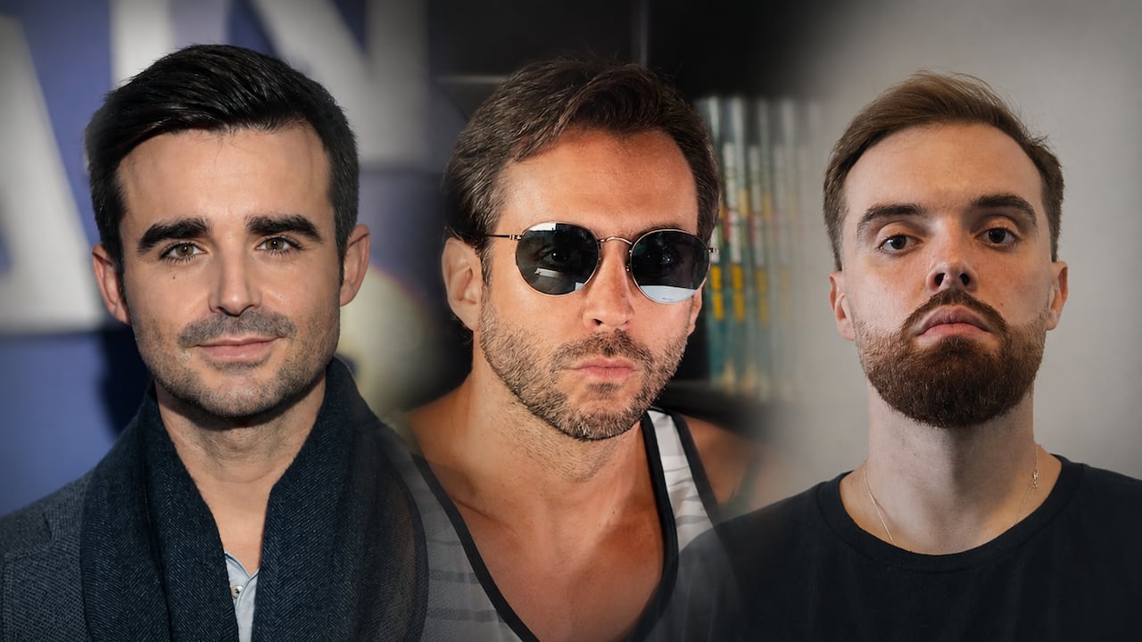 Nacho Gil (Nachter), Jorge Carrillo de Albornoz Torres (Jordi Wild) y Ibai Llanos.