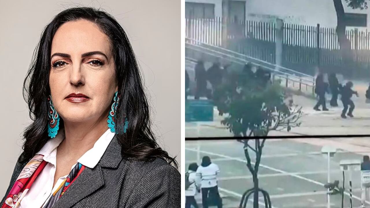 María Fernanda Cabal criticó a los encapuchados que atacaron al patrullero.