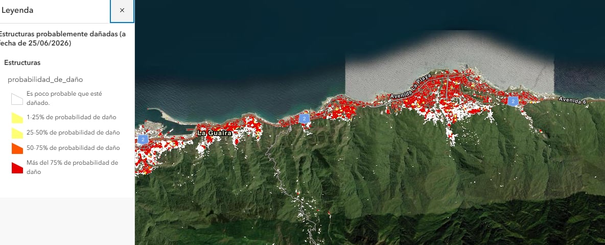 Así identificó la NASA miles de edificios afectados por el terremoto de magnitud 7,5 en Venezuela.