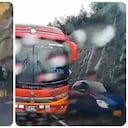 El Spark azul volvió a ser captado en una maniobra peligrosa, esta vez mientras transitaba por la berma de la vía Girardot-Bogotá.