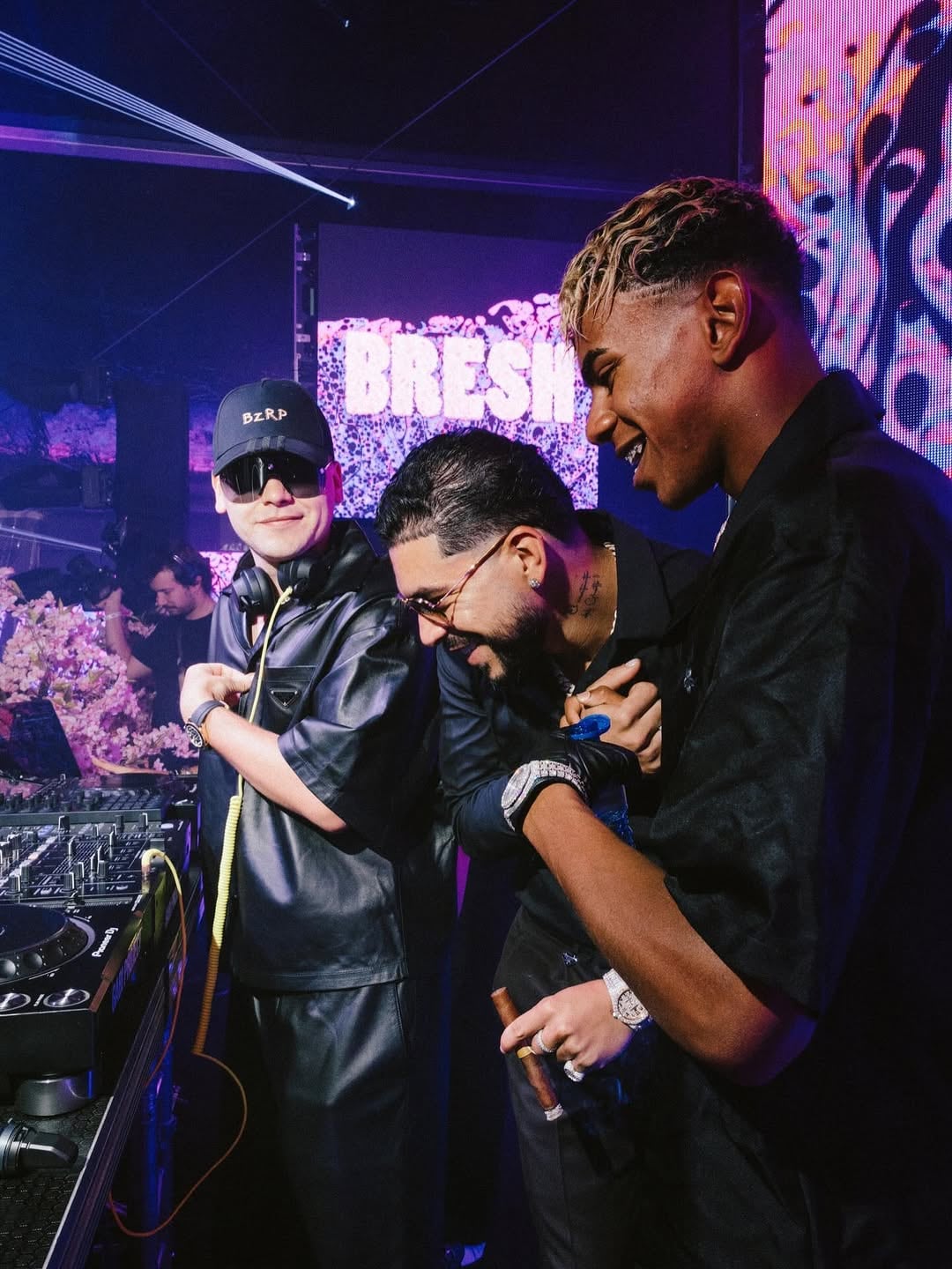 Lamine Yamal junto al cantante colombiano Ryan Castro