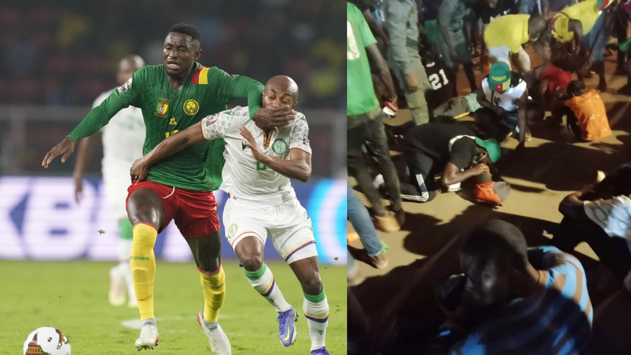 Tragedia en la Copa de África. Foto: AP/Themba Hadebe/Thierry Noukeu