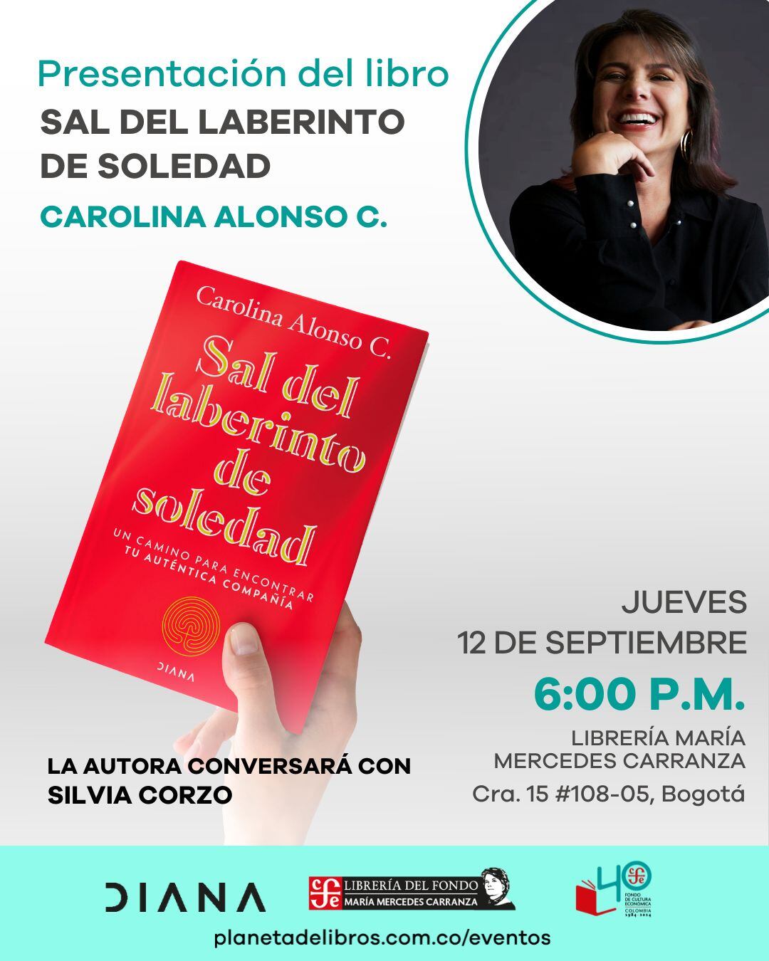 La autora presentará el libro este 12 de septiembre.