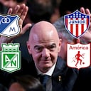 Gianni Infantino antes de la posesión de Abelardo De La Espriella
