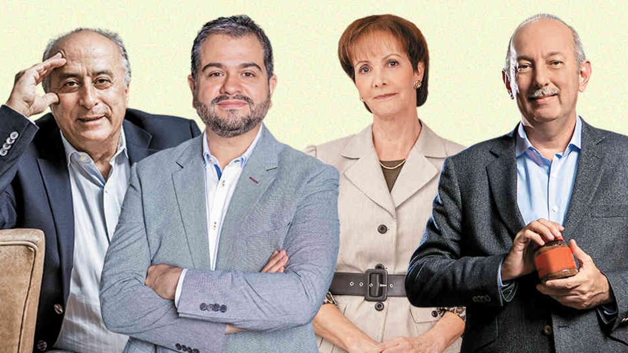 De izquierda a derecha: Rafael Aubad, presidente de ProAntioquia; Andrés Felipe Gómez, gerente general del Grupo Familia; Beatriz Uribe expresidenta de Mineros y Carlos Ignacio Gallego, presidente del Grupo Nutresa.